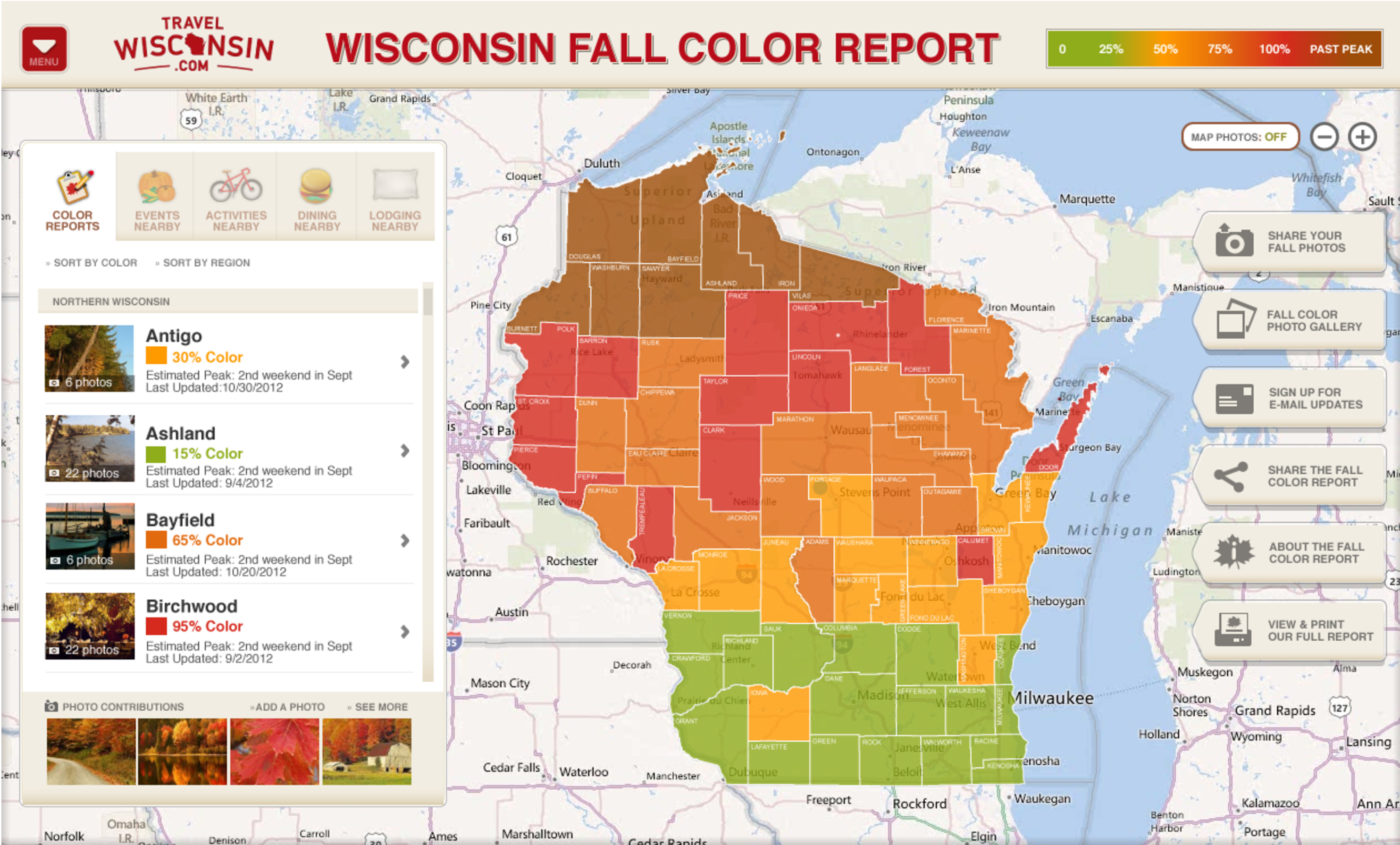 Travel Wisconsin Fall Color Report
